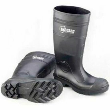 JAYDEE GROUP USA. Enguard PVC Steel Toe Waterproof Boots, 16in Height, Black, Size 8, 1 Pair EGST-8
